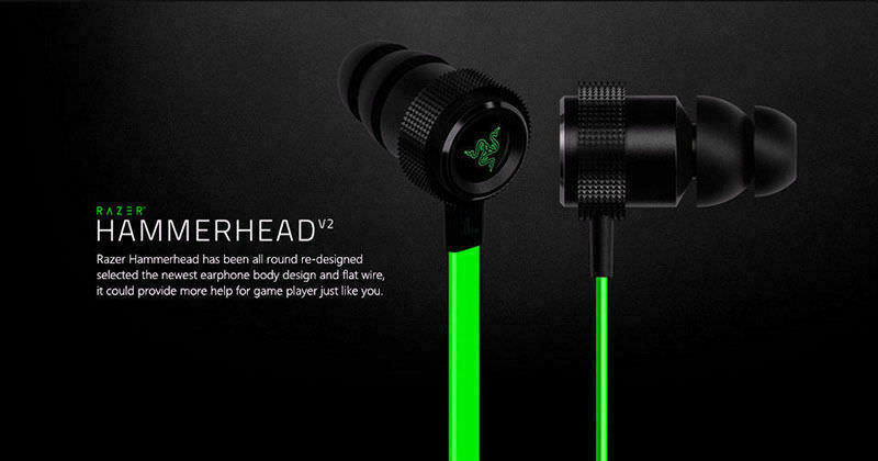 Razer Hammerhead Pro V2 In-Ear PC Music Game Headset headphone earphone with Mic