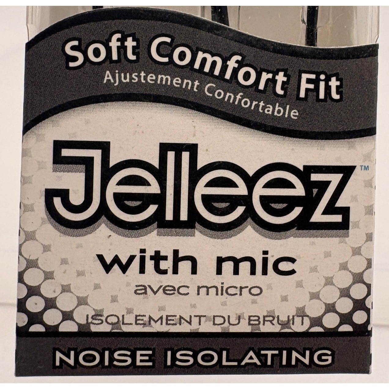 Maxell Jelleez Noise Isolating Earbuds with Mic Black JELM-BK Wired Earphones