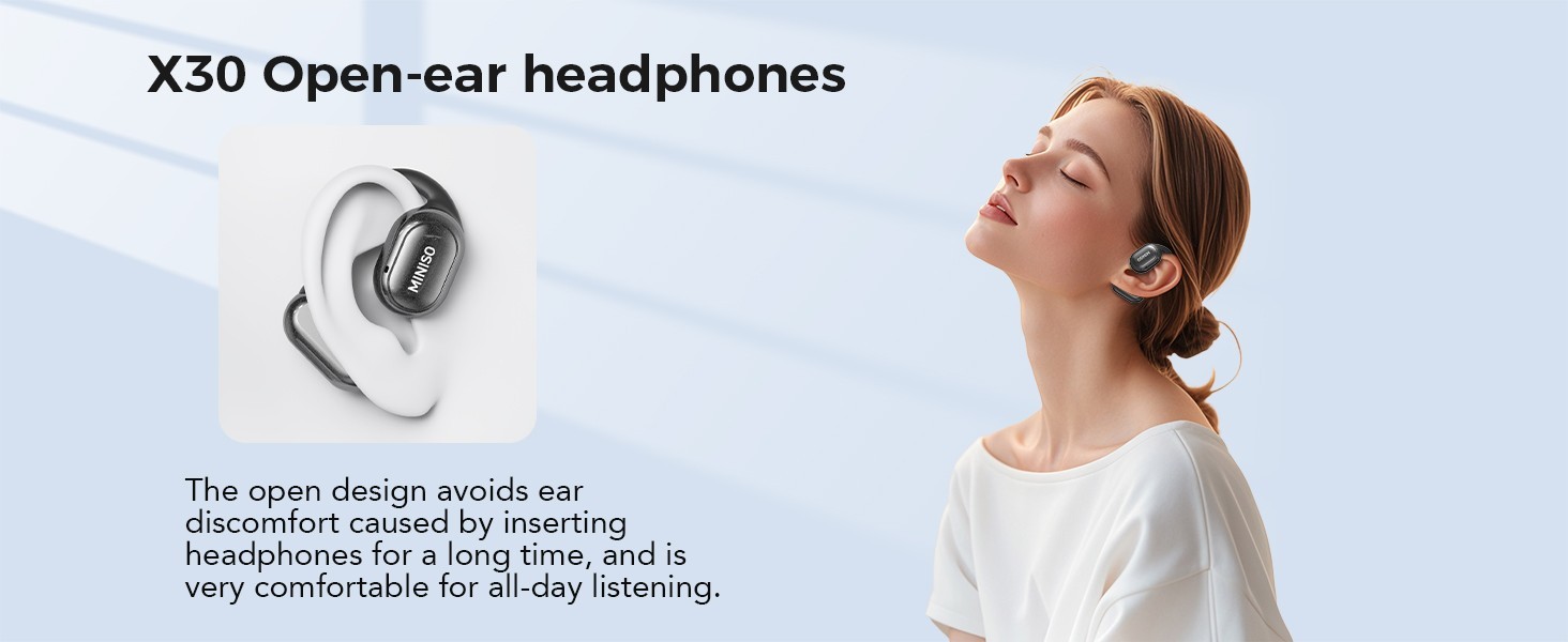 MINISO X30 OWS Translation Wireless Bluetooth Earbuds Support 135 Languages
