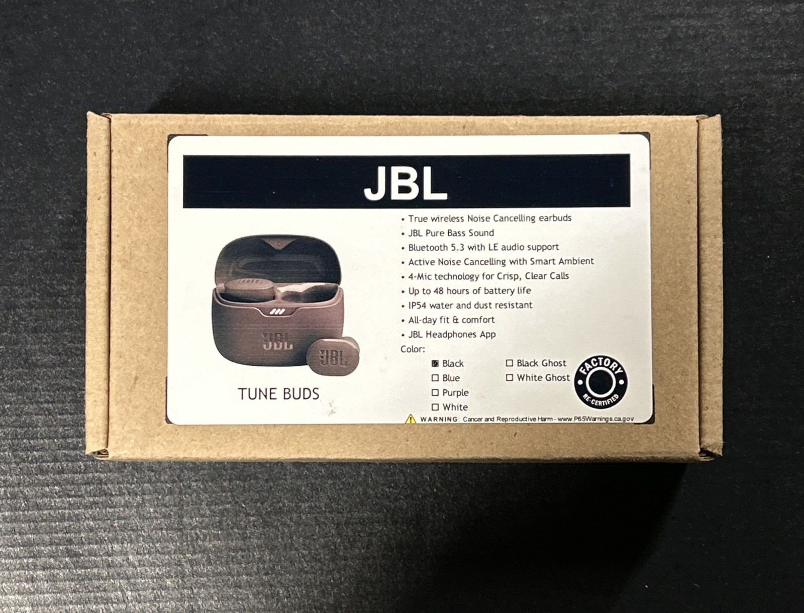 JBL Tune Buds True Wireless Earbuds – Black (JBLTBUDSBLKAM)