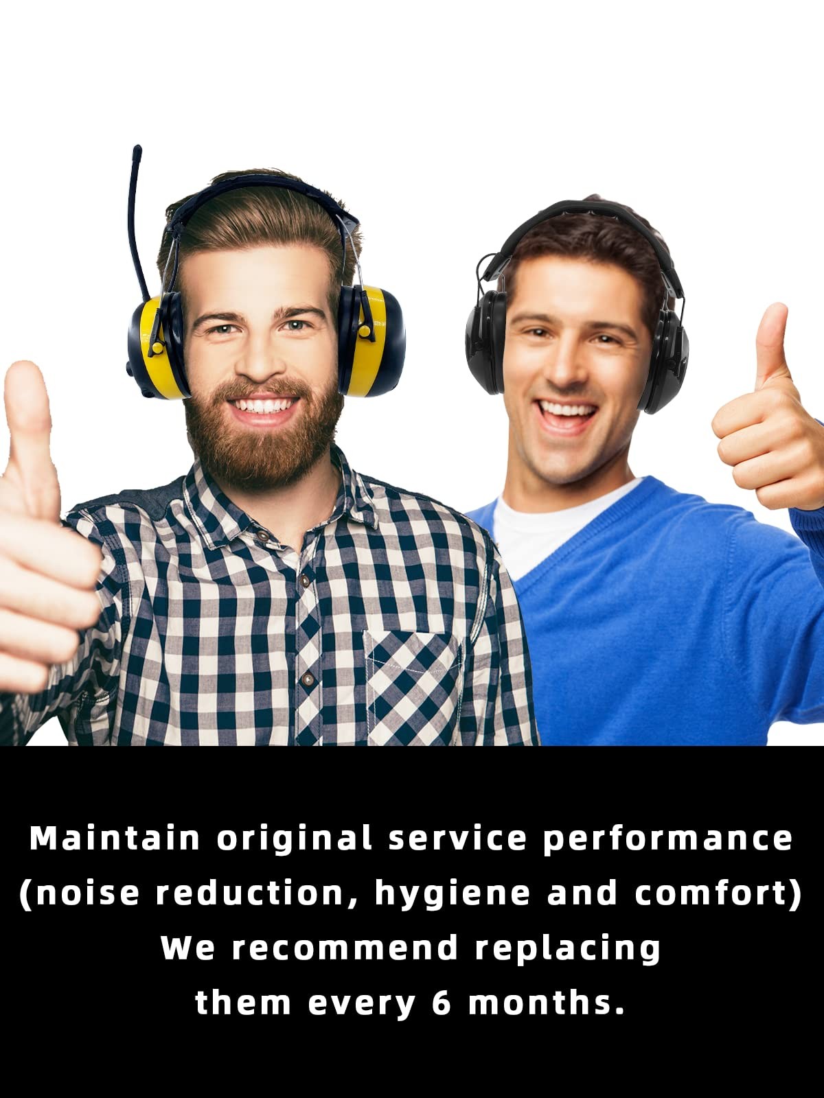 PROHEAR FEP01-1Pair Replacement Foam Ear Pads (Upgraded) for 3M WorkTunes Connec