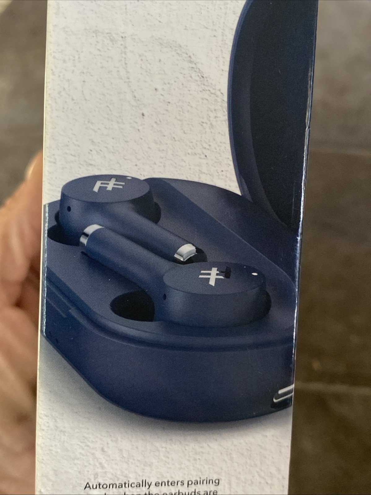 iFrogz AirTime Pro Truly Wireless Earbuds + Charging Case – white/black/blue