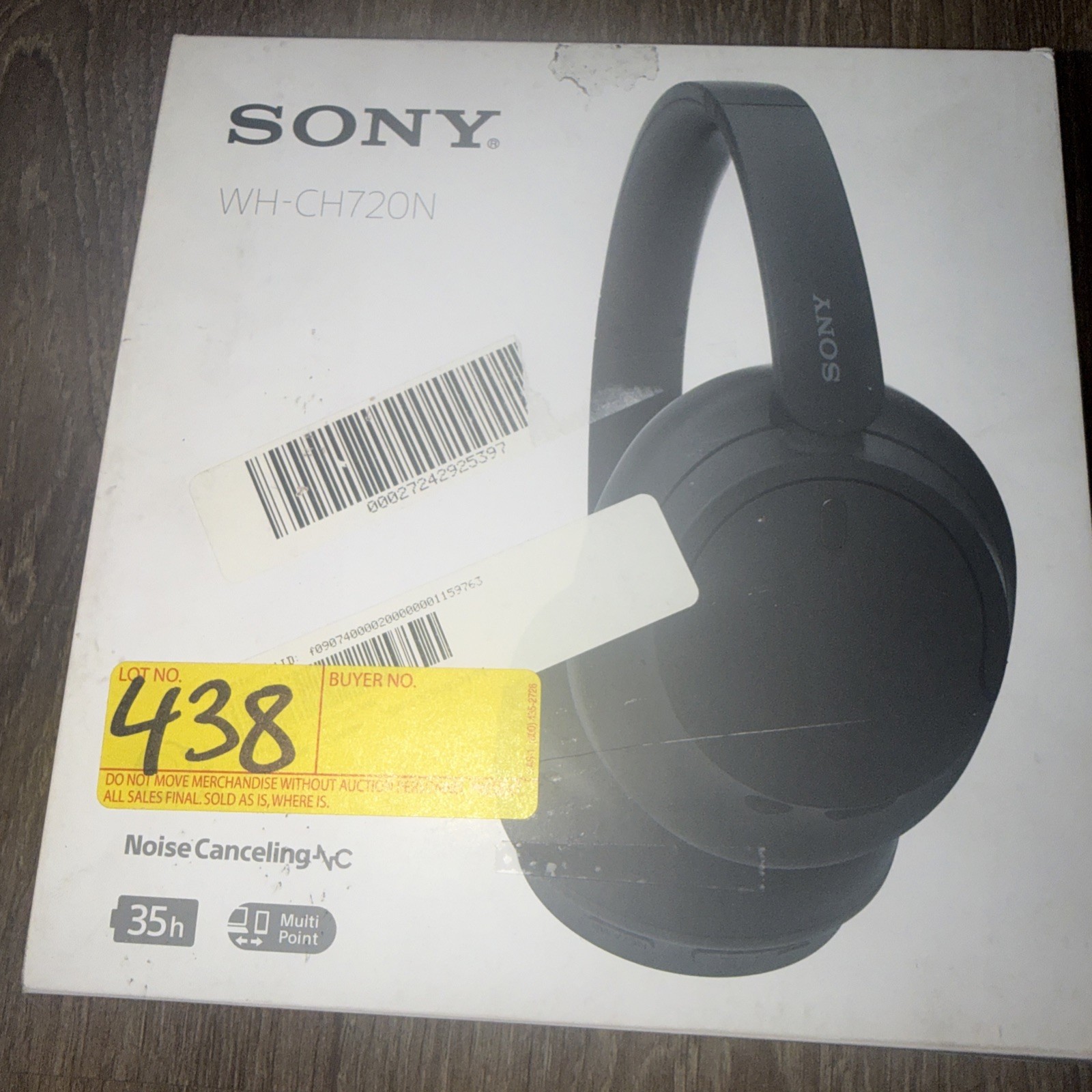 Sony WH-CH720N Wireless Over-Ear Headphones – Black – Open Box