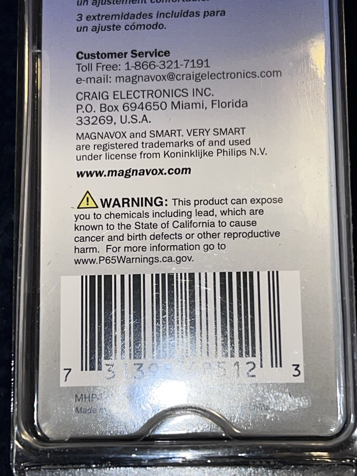 NEW MAGNAVOX Shuffle + In Ear Headphone Clear Bass White