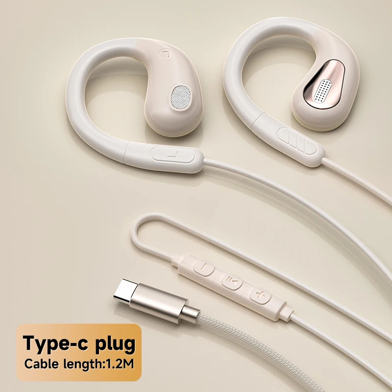 3.5mm TP-C Wired Not in Ear Headphones 9D Surround Sound Music Gaming Headset Ul