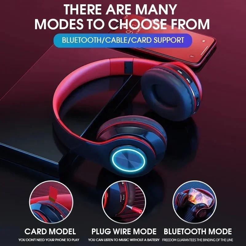 Super Bass Wireless Bluetooth Headphones Foldable Stereo Earphones Headsets Mic