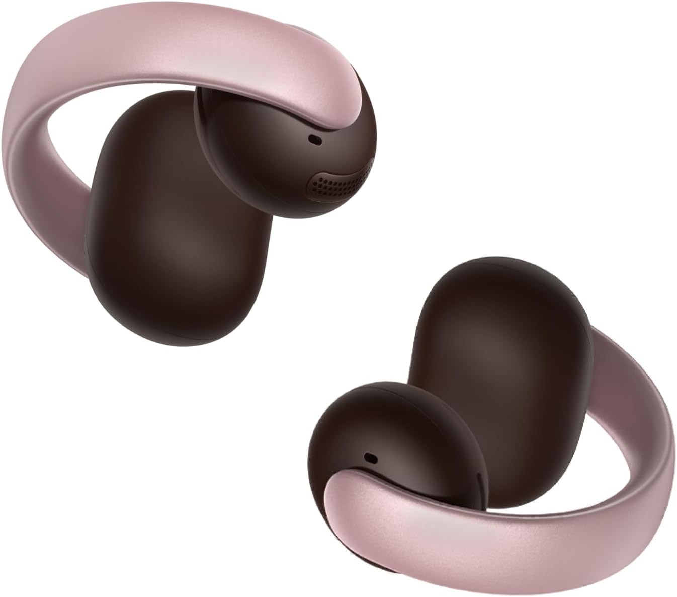 soundcore AeroClip Open-Ear Clip-On In-Ear Bluetooth Earbuds Rosy Brown (A3872)