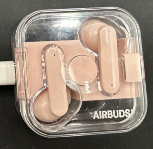 iFrogz Ear Pollution Wired Headphones Pink + Bonus Airbuds Lucent II (Untested)