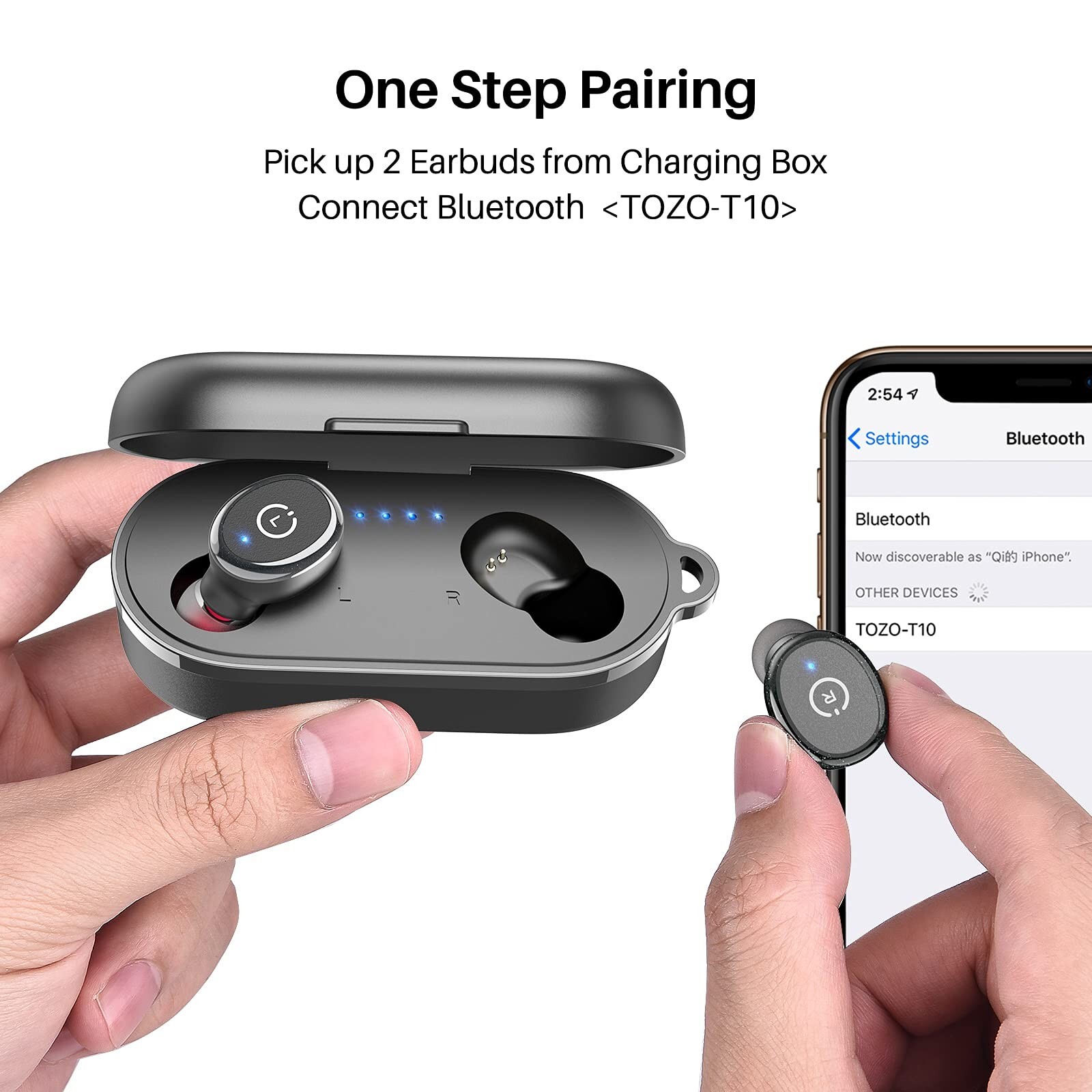 TOZO T10 Wireless Earbuds Black (Renew)