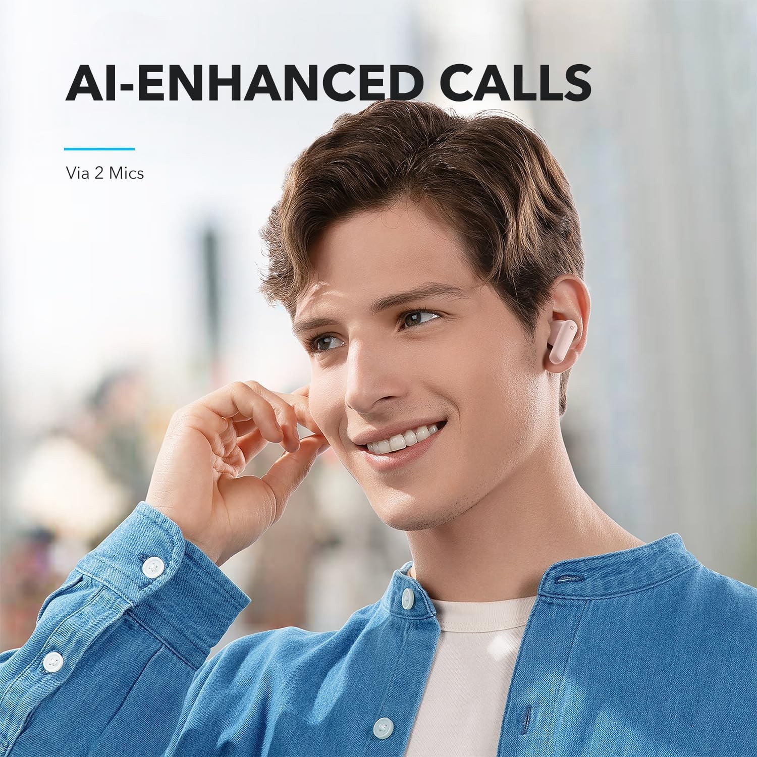 Soundcore by Anker P20i True Wireless Earbuds, 10mm Drivers with Big Pink