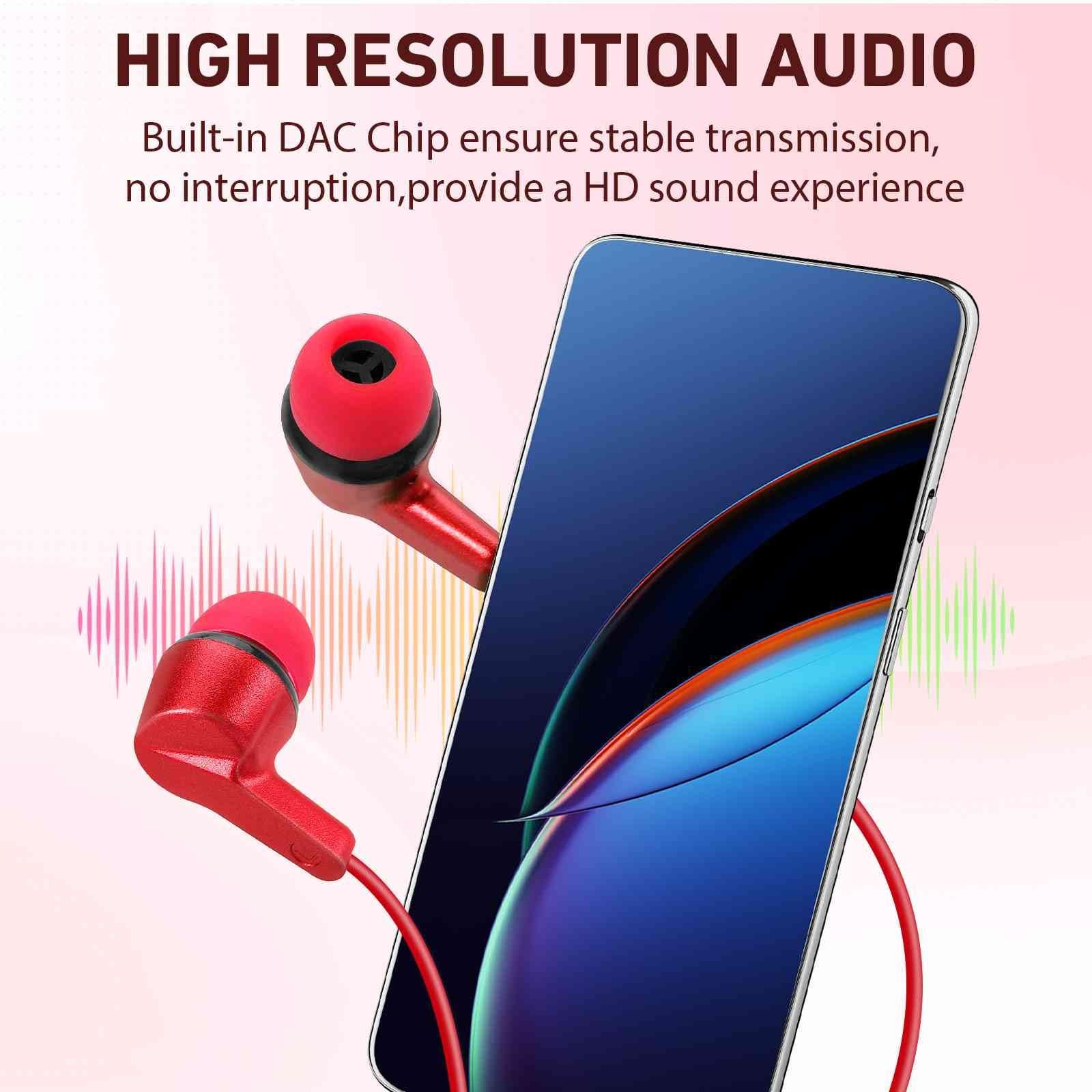 Wired 3.5mm Stereo Headphones with Microphone for Xiaomi Redmi Note 9 In-Ear