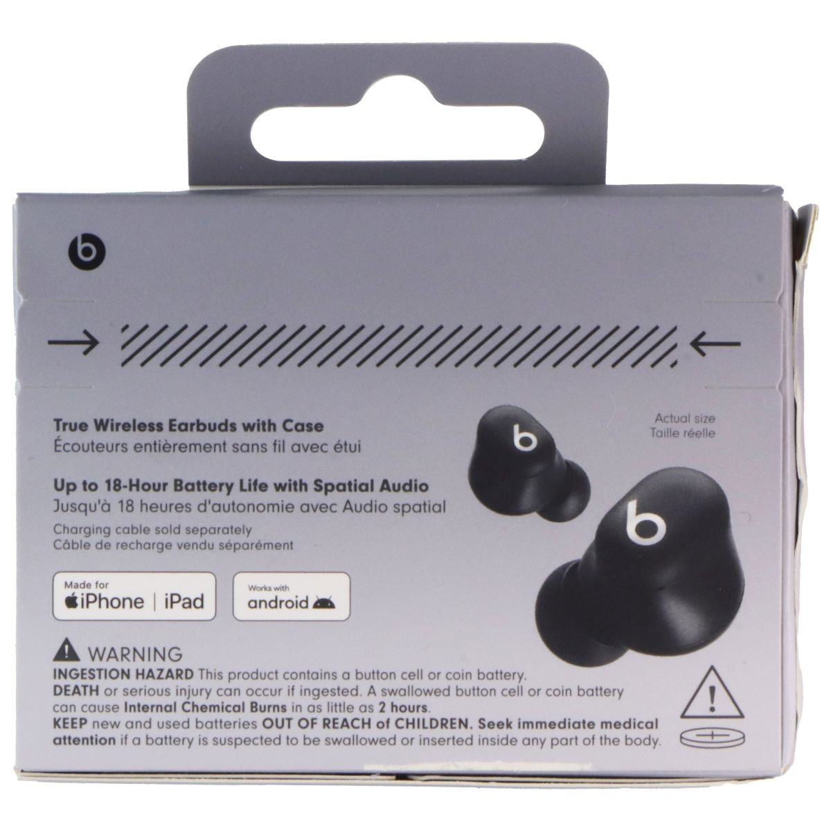 Beats Solo Buds Wireless Bluetooth Earbuds and Case – Black (MUVW3LL/A)
