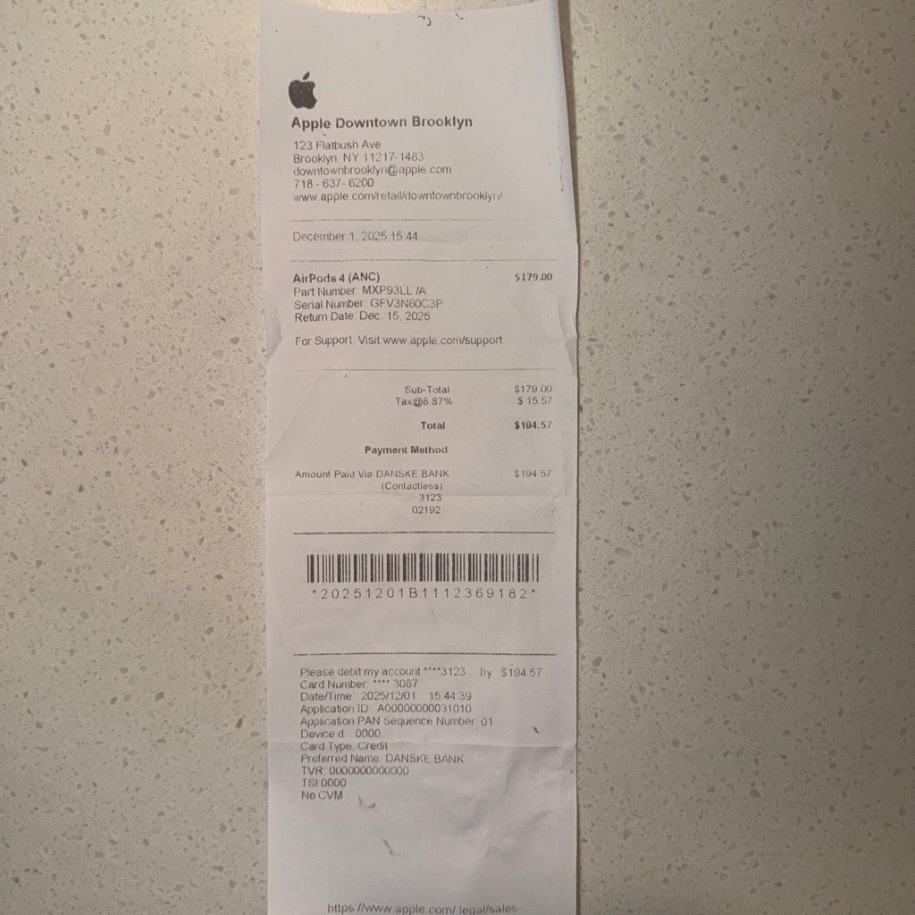 Apple AirPods 4 ANC Wireless Charging Case White USB-C