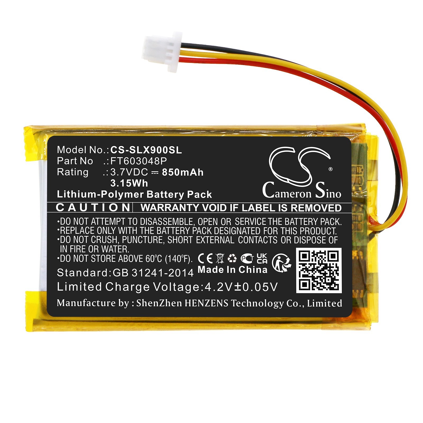 BATTERIE 3.7V 850mAh Type FT603048P For SteelSeries Arctis PDP LVL50, Arctis 9X