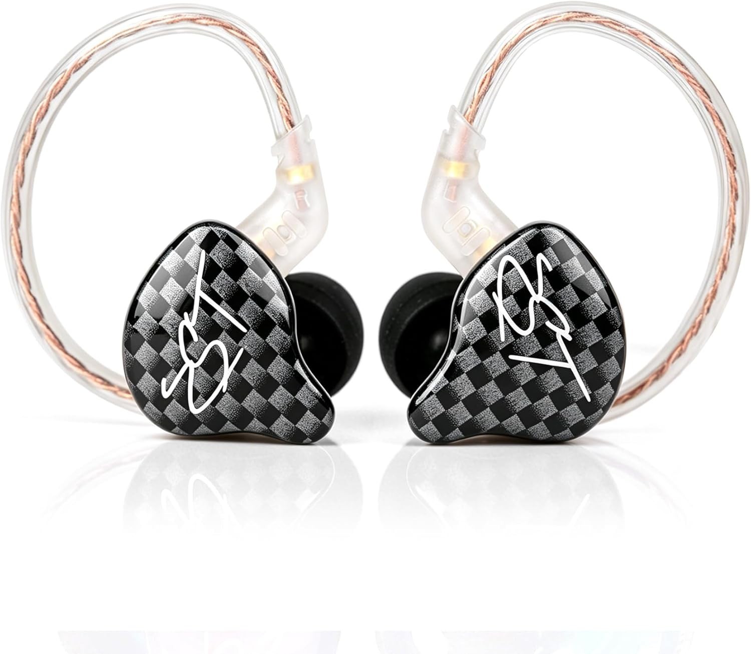 Comfort-Enhanced ZST 1BA+1DD IEM Headphones: Lightweight Sound Isolation, Black