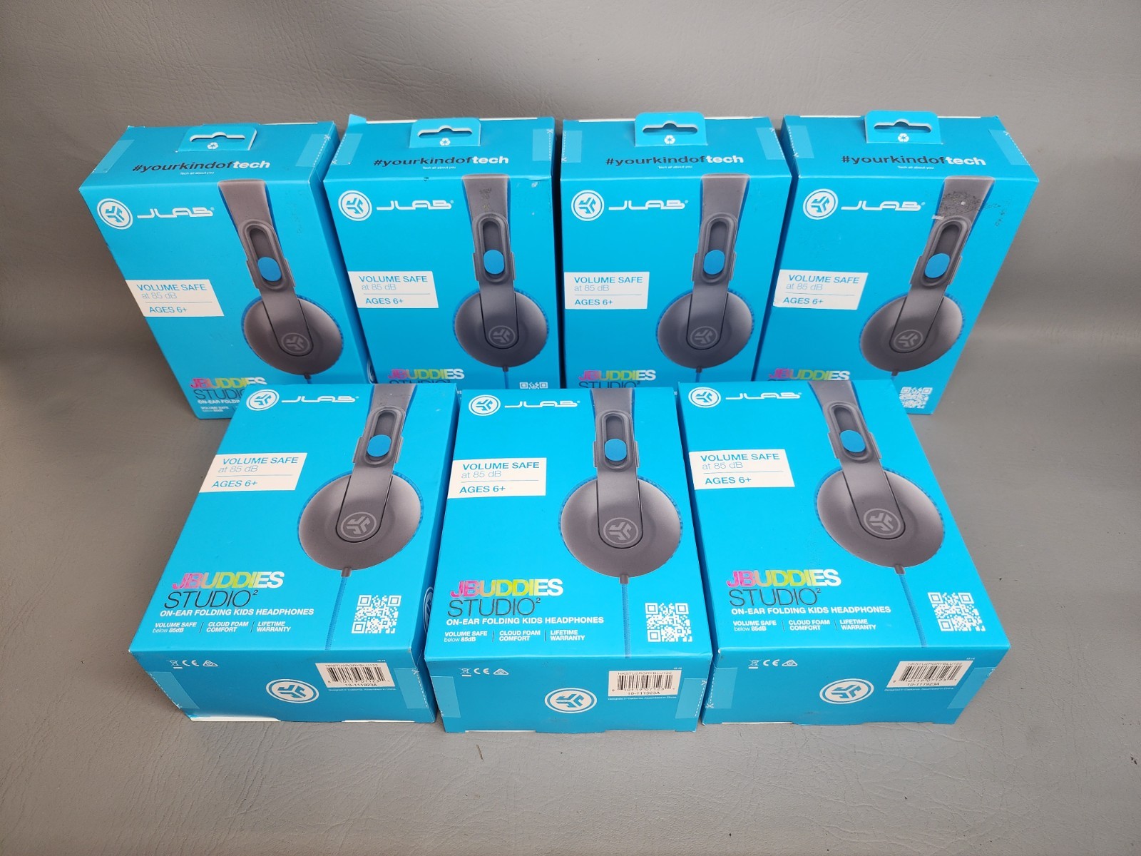 Lot of 7 – JLab Volume Safe at 85dB Jbuddies Studio Headphones