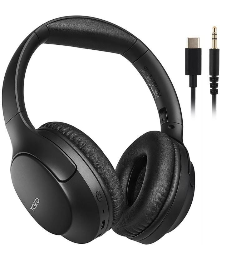 TOZO Bluetooth 5.4 ENC Call Noise Cancelling Over Ear Headphones Headset