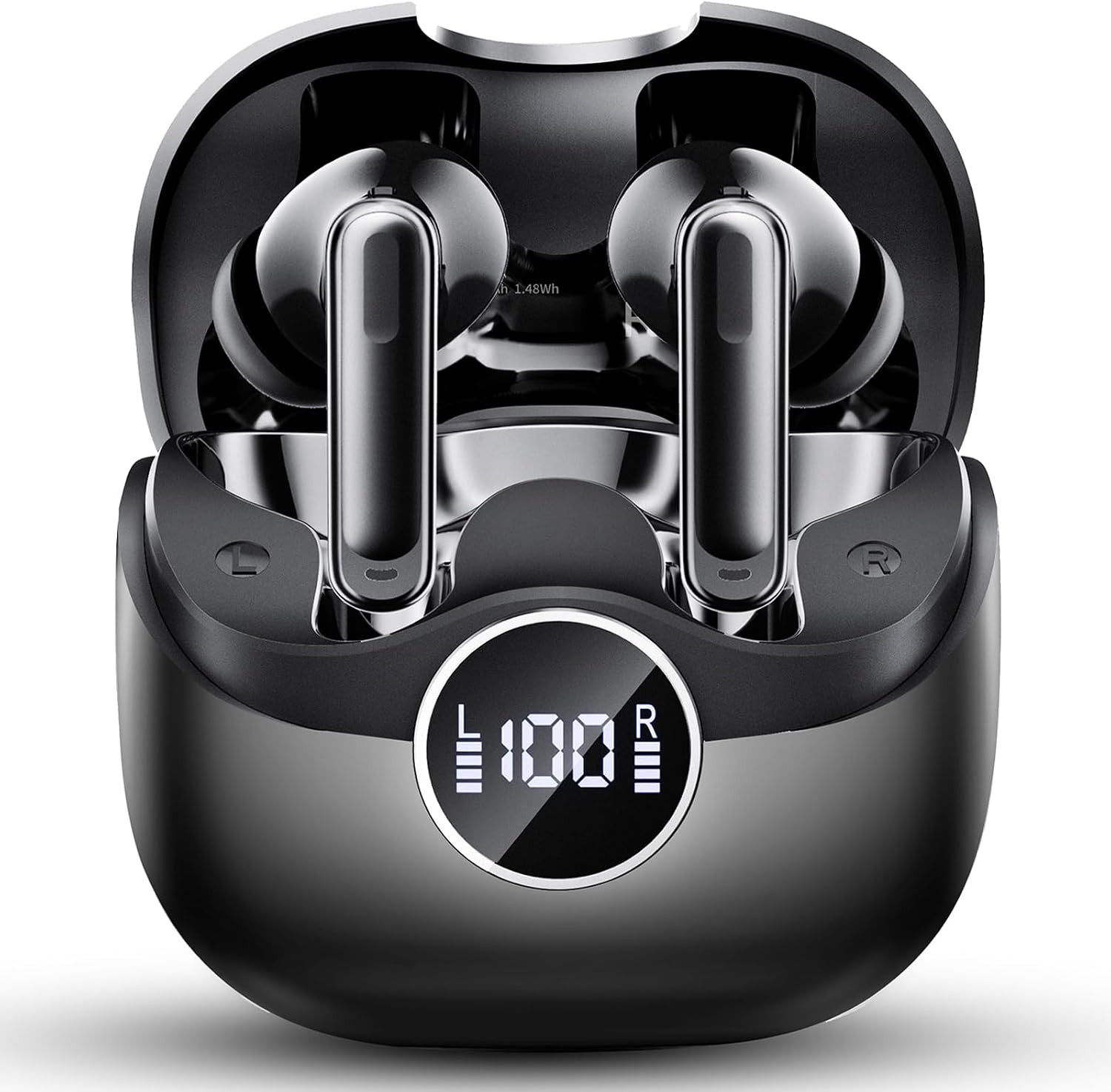 Adaptive Hybrid Active Noise Canceling 2026 Wireless Earbuds, 6 Mics ENC Clear C