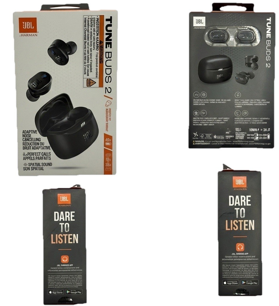 JBL Tune Buds-2 True Wireless Earbuds – Black Noise Cancelling(JBLTBUDS2BLKAM)