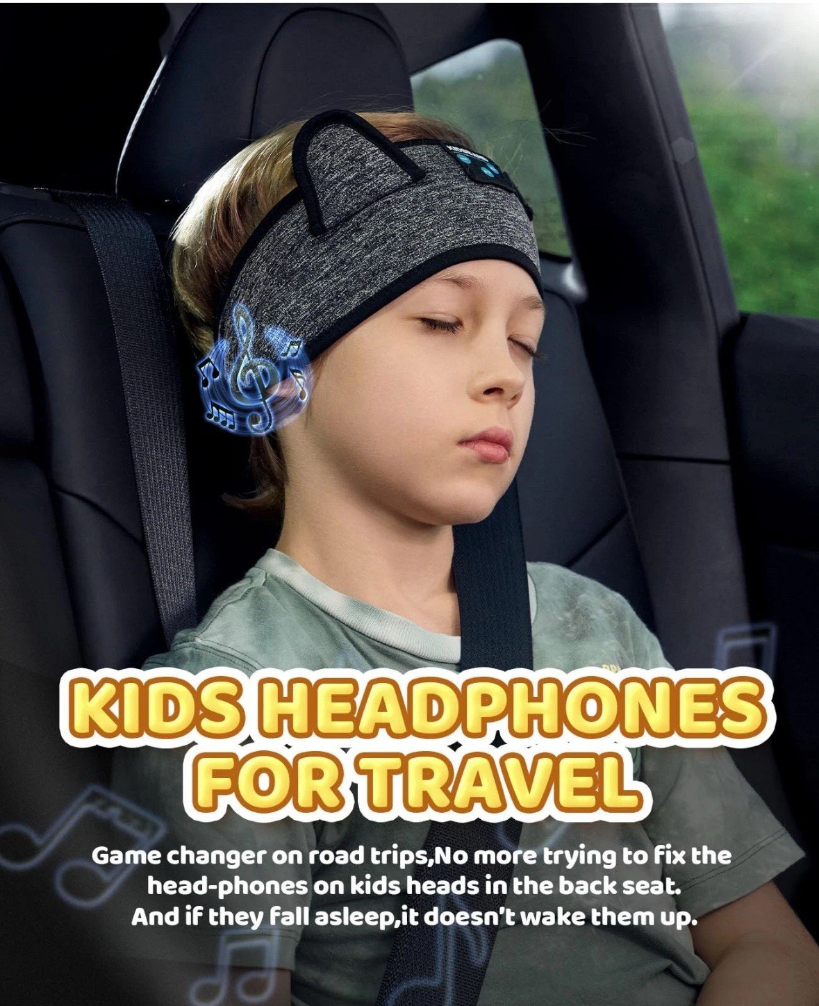 ( ME7)Kids Headband Bluetooth Headphones with Volume Limit & 3.5mm Jack
