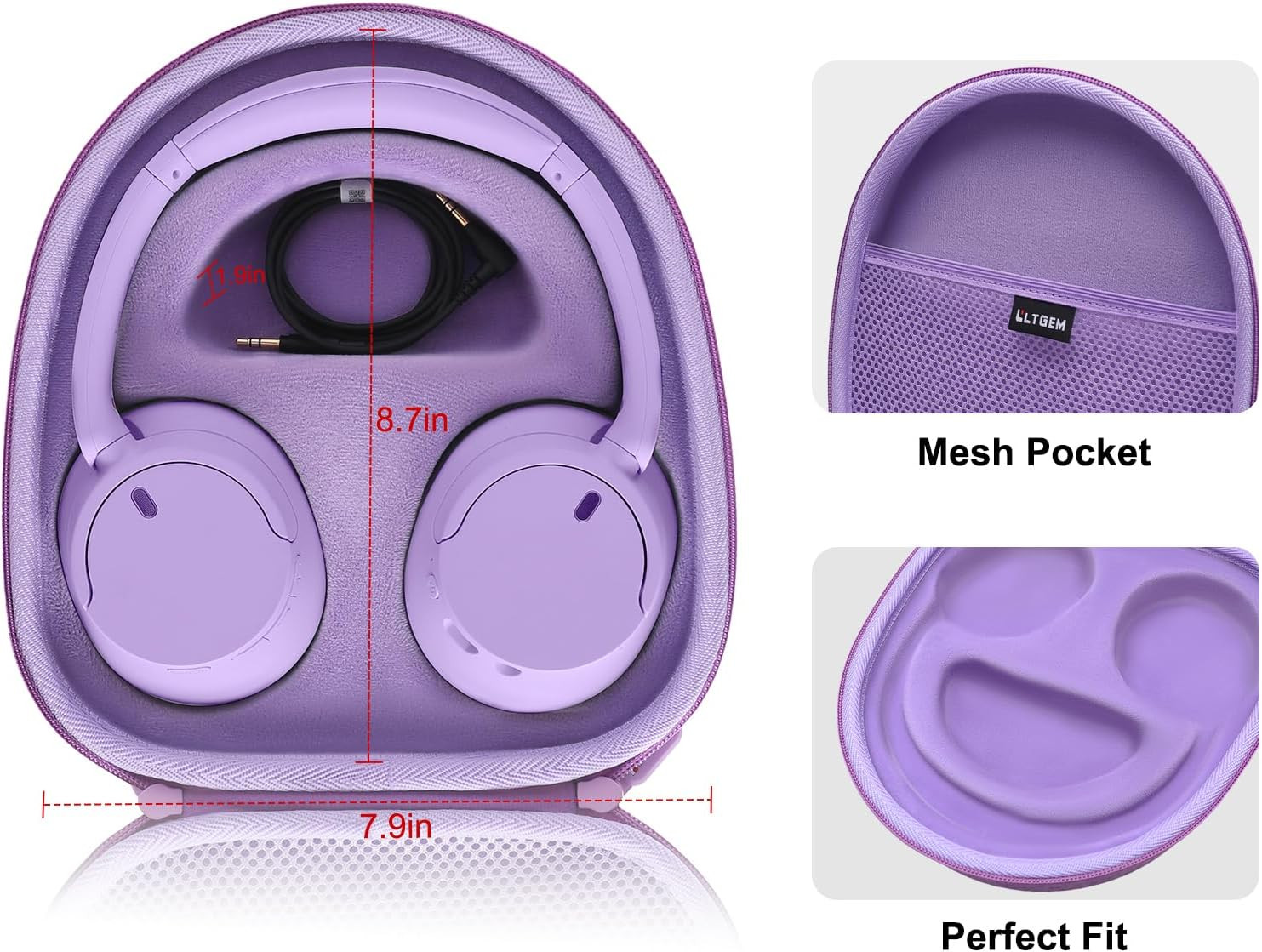 LTGEM Case Compatible with Sony WH-CH720N / WH-CH520 / WHCH710N / WH-CH510 Headp