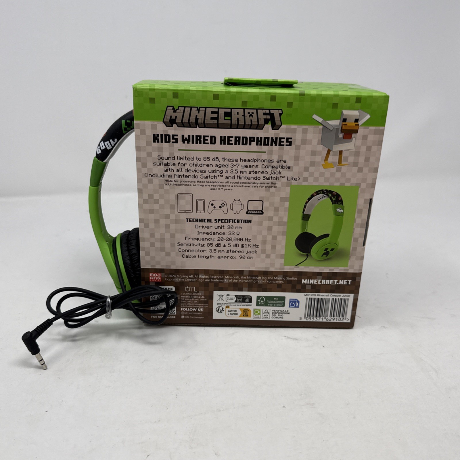OTL Technologies Minecraft Children’s Headphones Open Box