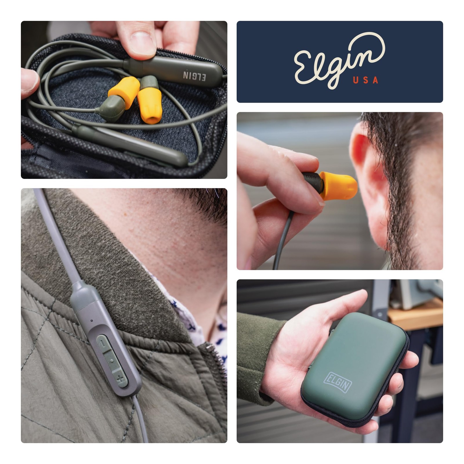 Elgin Discord Gen 3 Bluetooth Earplug Earbuds, OSHA Compliant Ø8mm, Grey