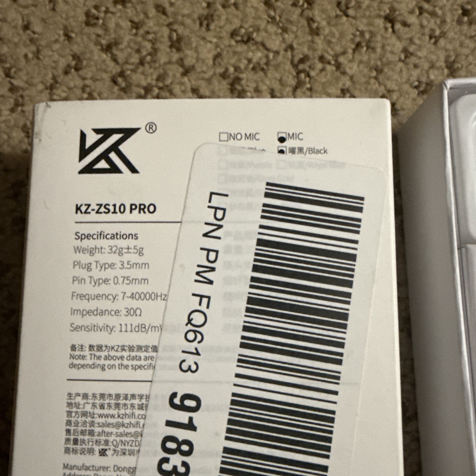 KZ ZS10 Pro 4BA+1DD 5 Driver IEM Metal Earphones Black NEW Sealed