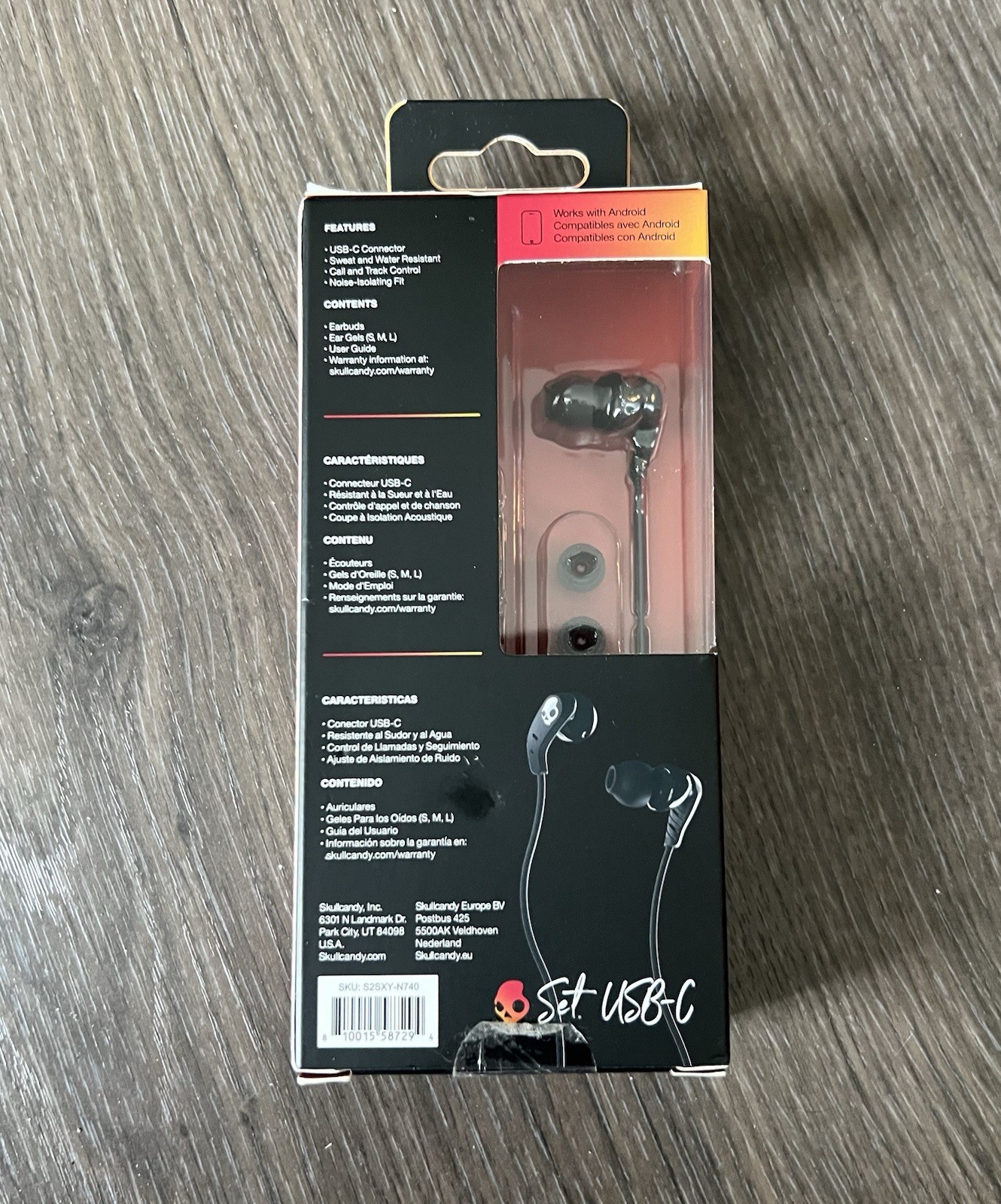 New Skullcandy Set USB-C Wired In-Ear Headphones – True Black (S2SXY-N740)