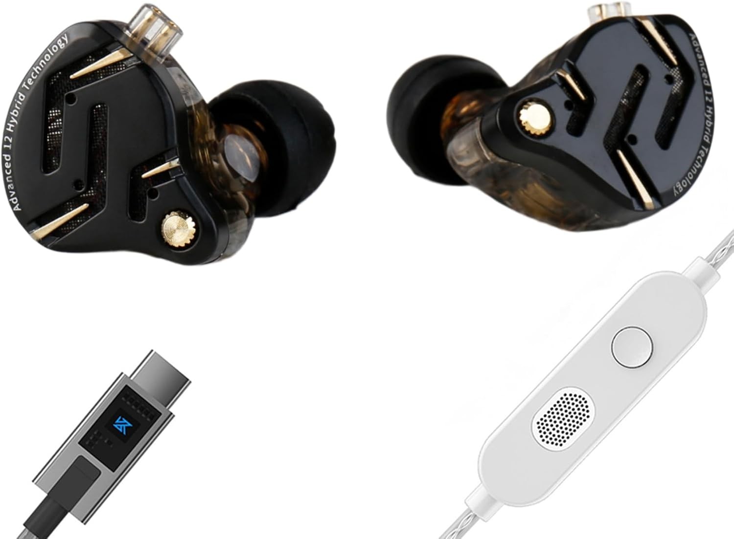 KZ ZS12 PRO 2 USB C Wired Headphones 5BA+1DD Gaming Earbuds