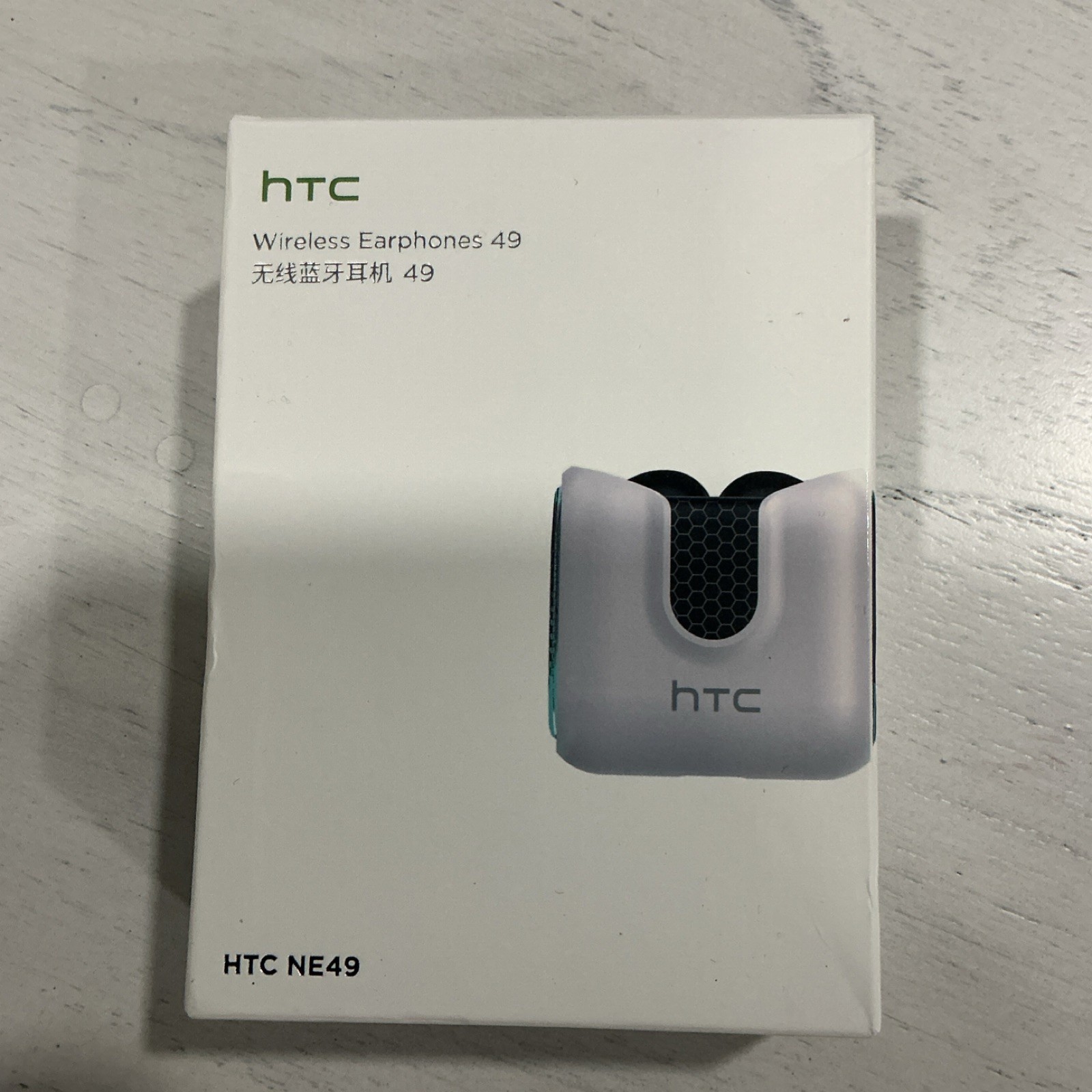 HTC NE49 Wireless Bluetooth Earphones, HD Voice, White/Black