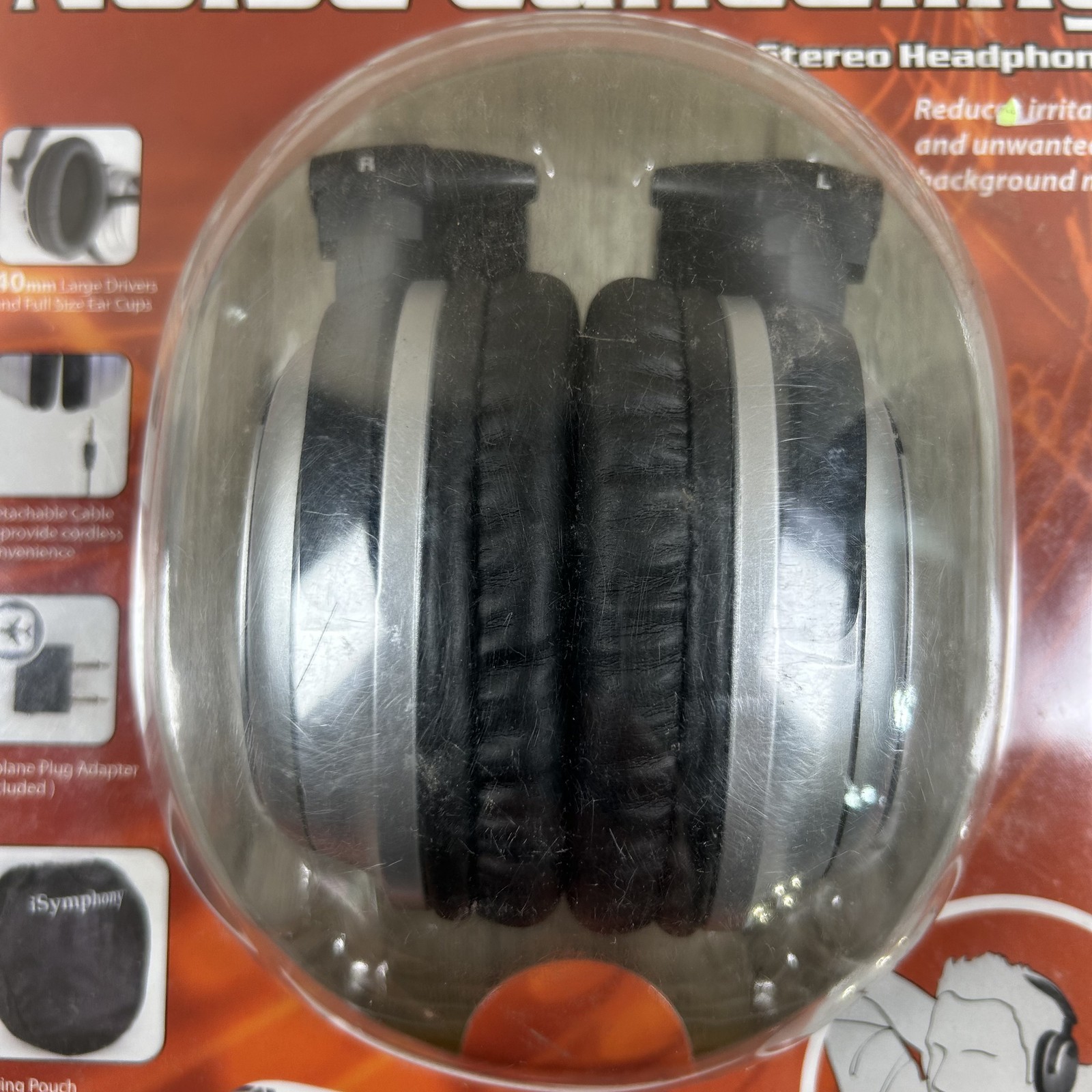 iSymphony NC1 Noise Canceling Stereo Headphones – Detachable Cable & Airplane