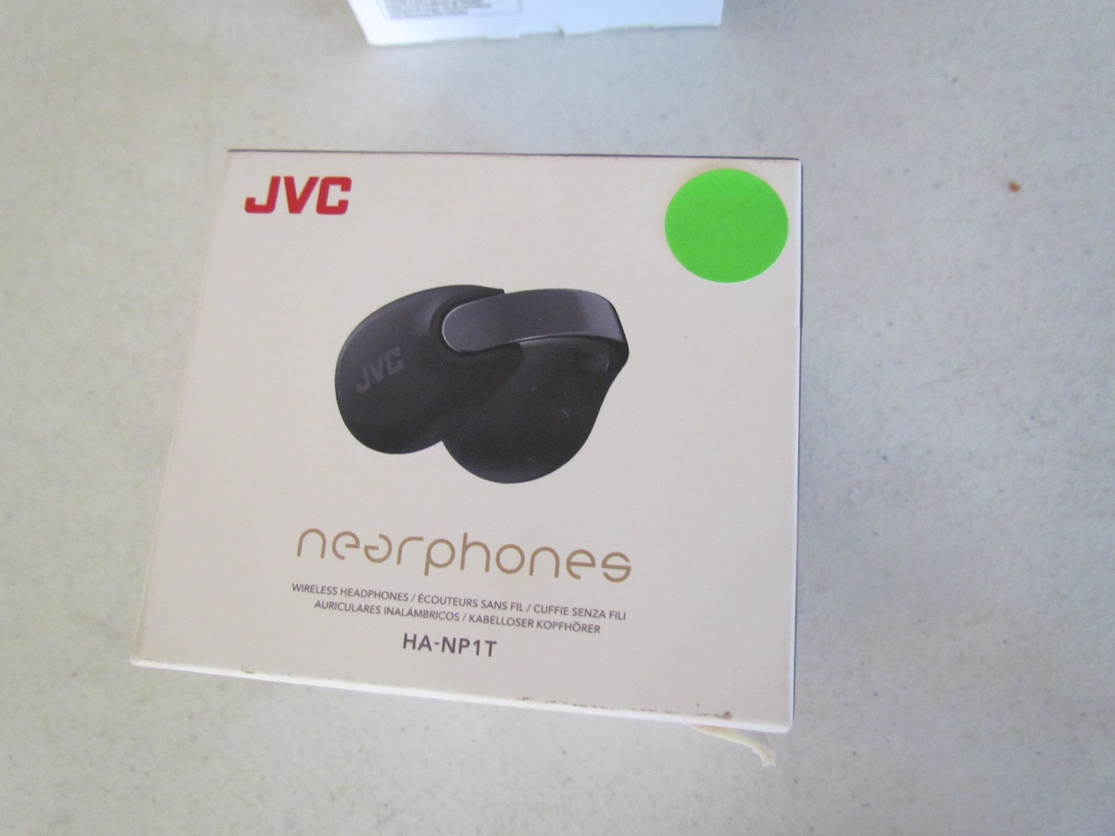 JVC Nearphones HA-NP1T Wireless Open Ear Bluetooth Headphones Black Open Box