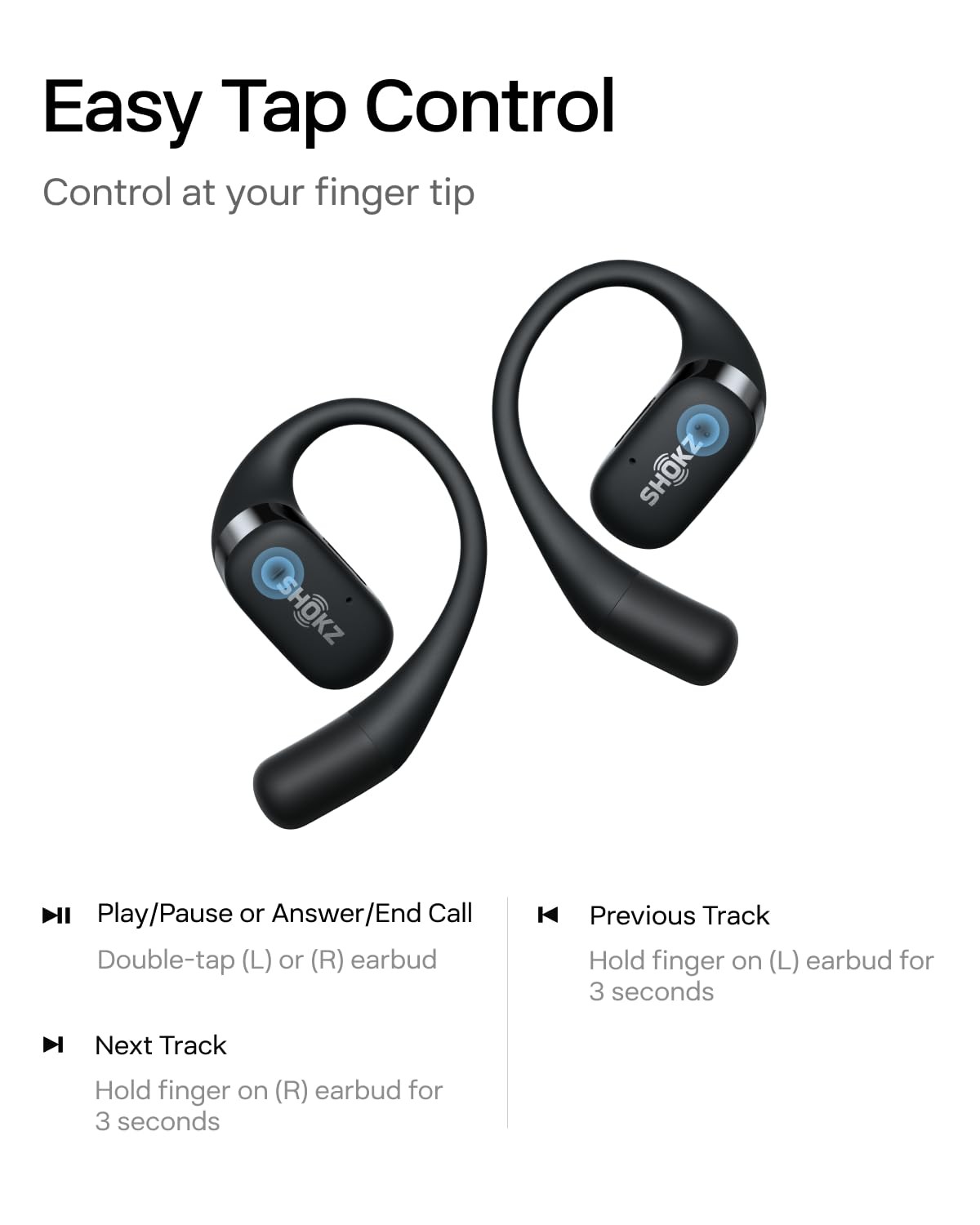SHOKZ OpenFit Open-Ear True Wireless Bluetooth Earbuds Bluetooth 5.2 NEW IN BOX