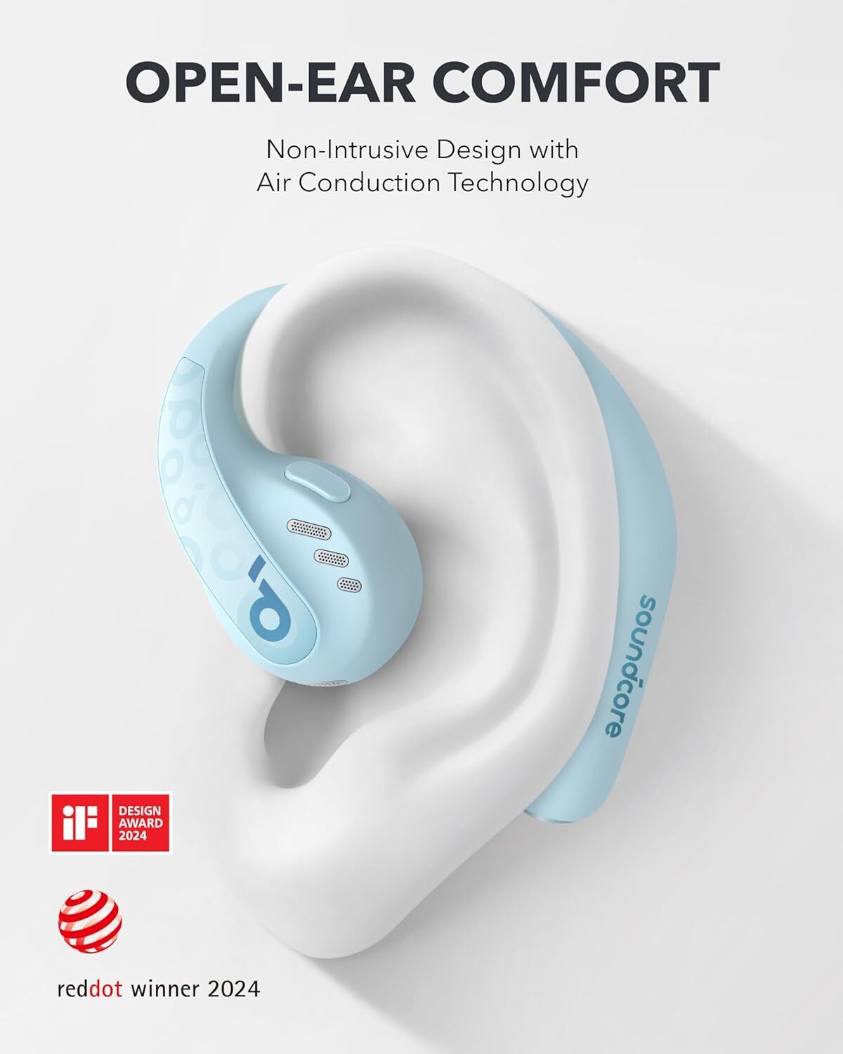 Soundcore AeroFit Pro Open-Ear Headphones LDAC Rich Sound Earbuds Spatial Audio