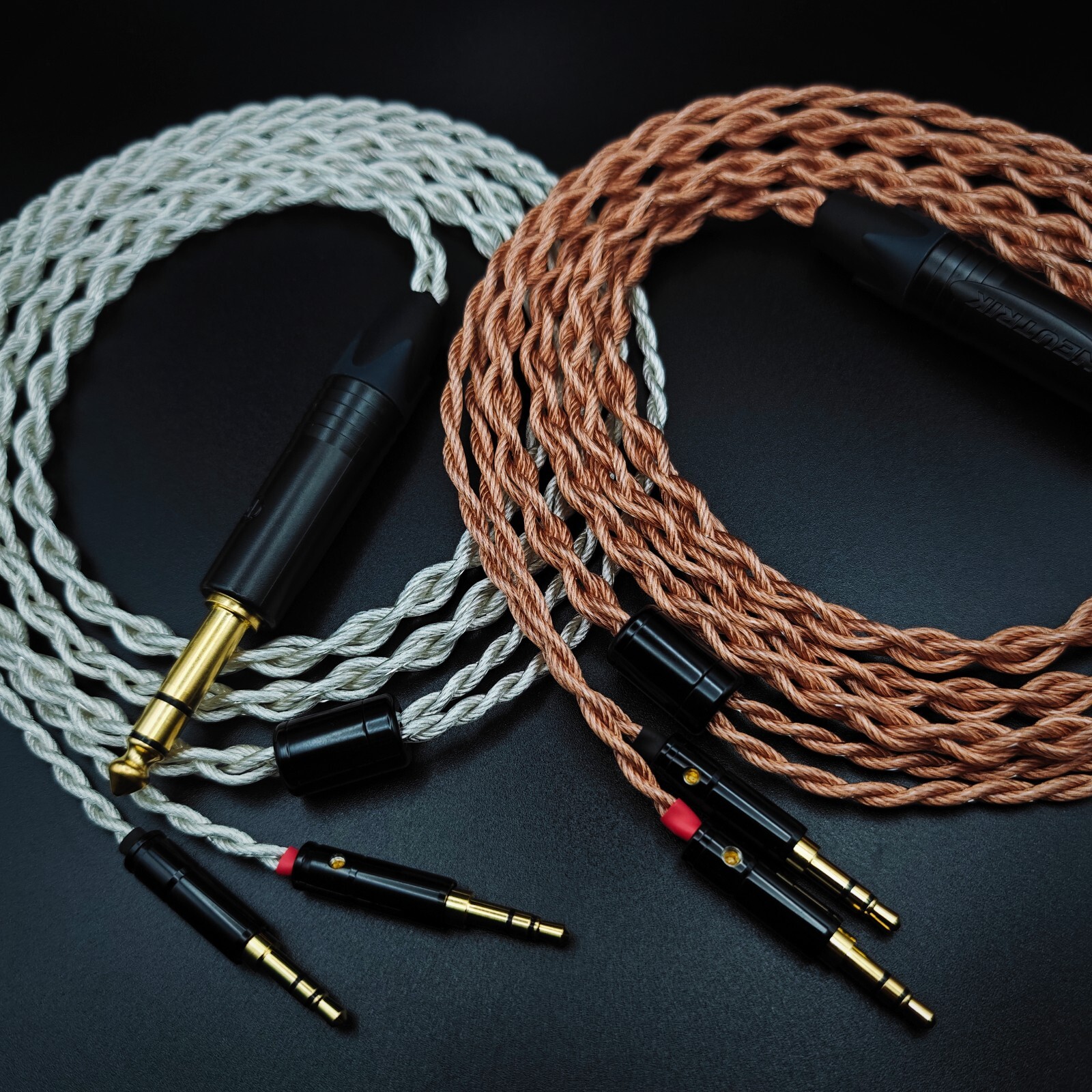 Unsleeved Headphone Cable Dual 3.5mm Hifiman He400i Amiron Focal Elear Meze 109