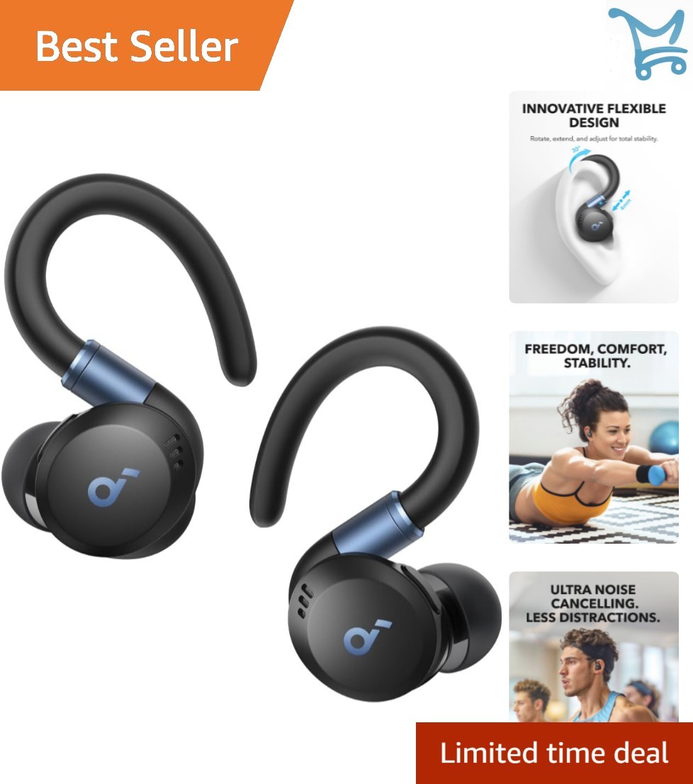 Wireless Sport Earbuds Noise Cancelling Waterproof Deep Bass Gym