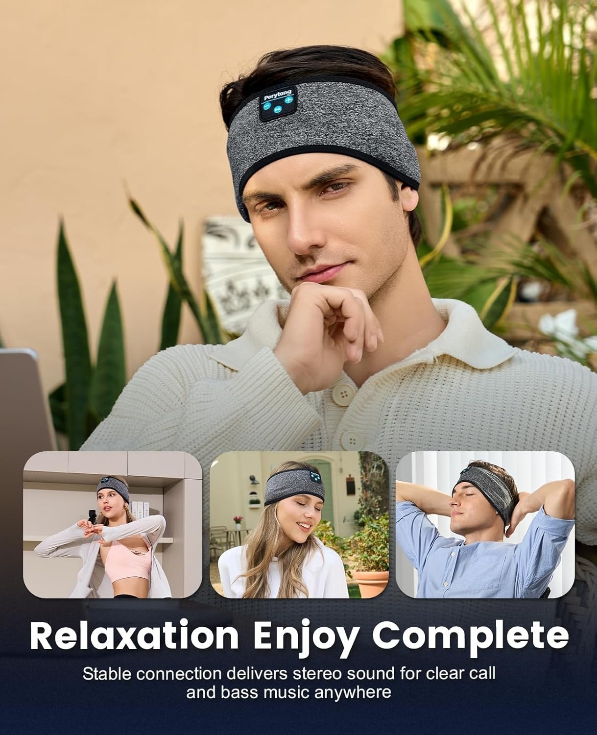 Bluetooth Sleep Headphones for Side Sleepers – 10+ Hours Playback