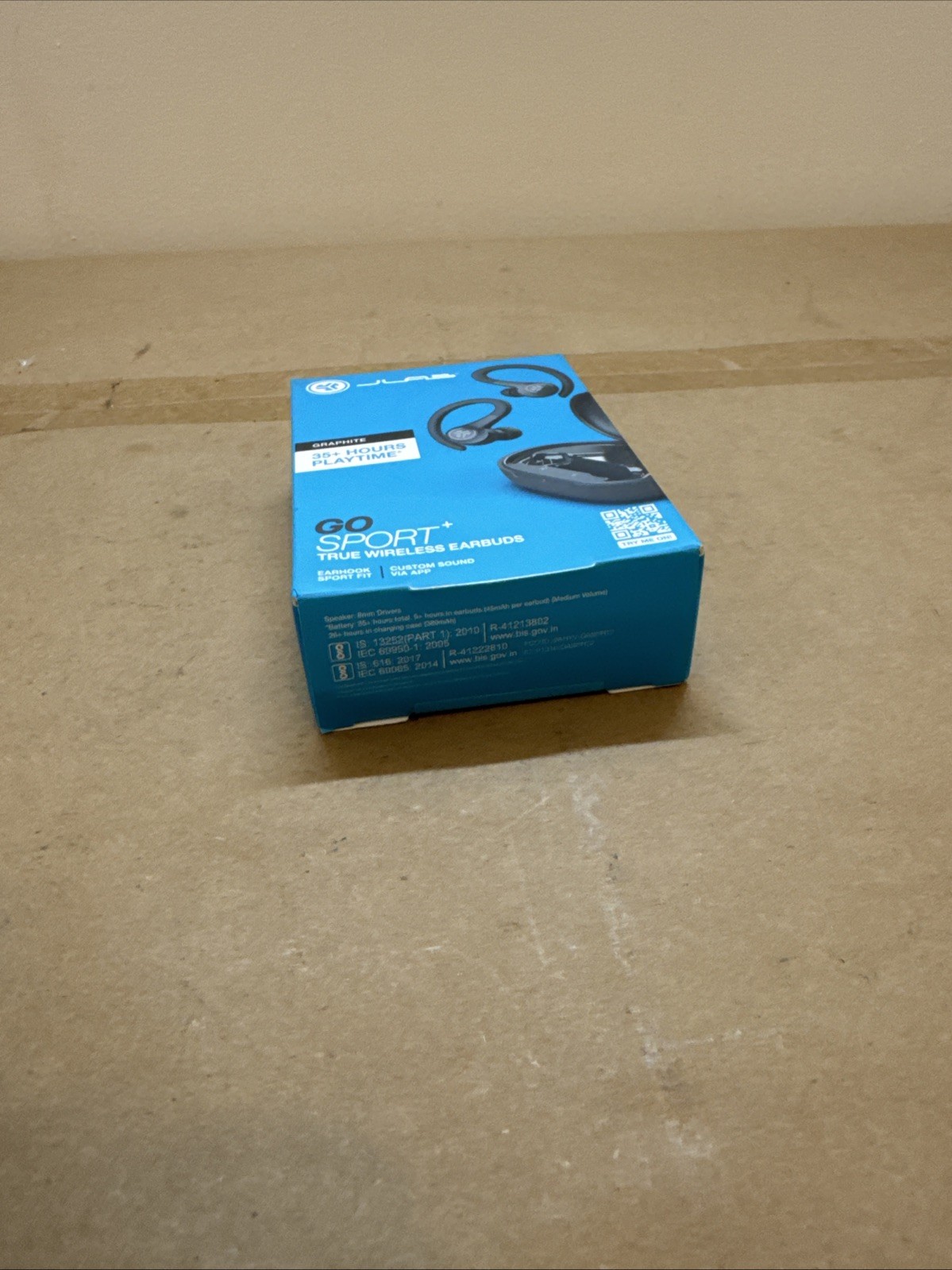 JLab Go Air Sport True Wireless Bluetooth Earbuds with Charging Case – Graphite