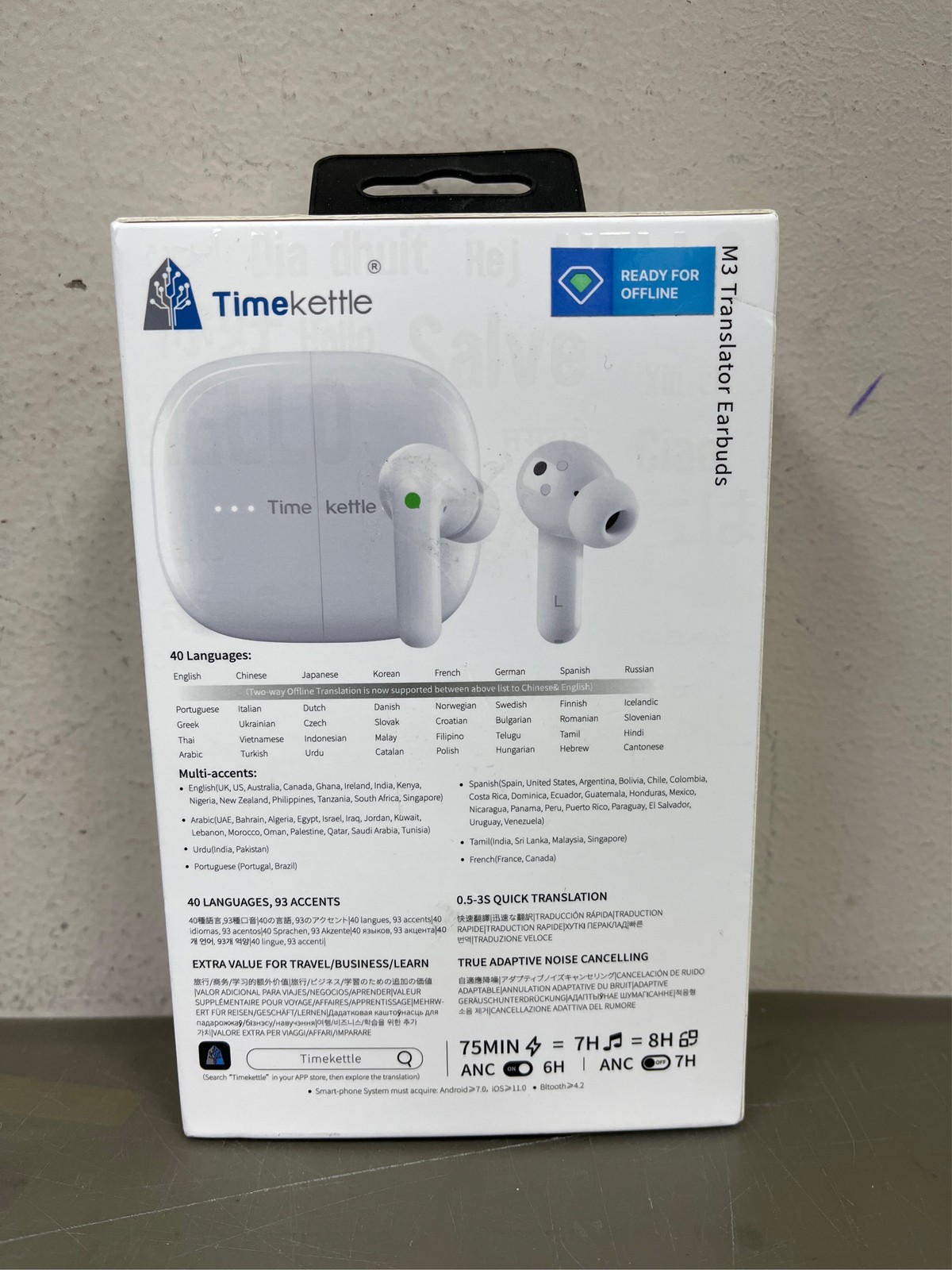 Timekettle M3 Language Translator Earbuds, Two-Way Translator Device with APP fo