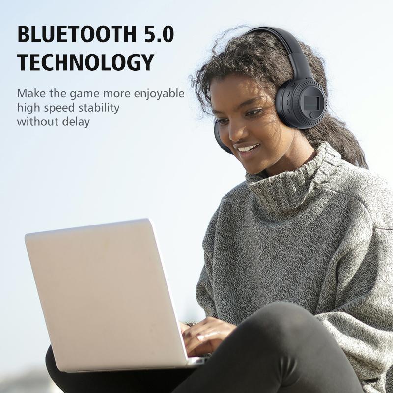Zealot B19 Headphones Lcd Display Hifi Bass Stereo Earphone Bluetooth Wireless H