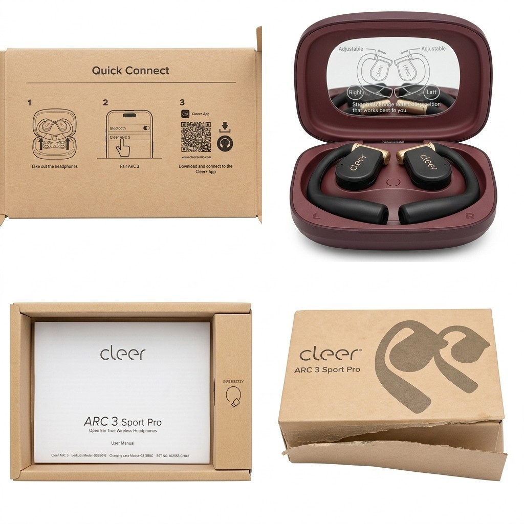 Cleer ARC 3 Sports Pro Open Ear Headphones Blood & Heart Rate Monitor, Dolby