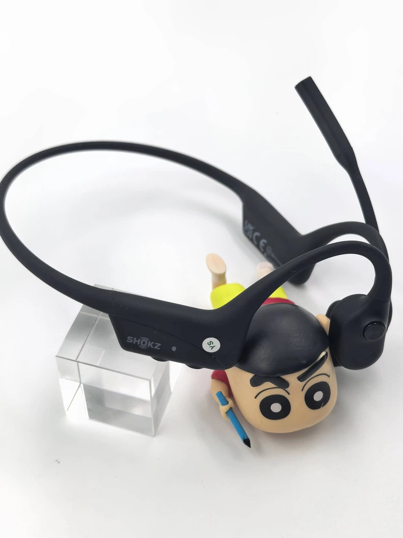 SHOKZ OPENCOMM C102 Bone Conduction Bluetooth Headset w/ Boom Mic Black