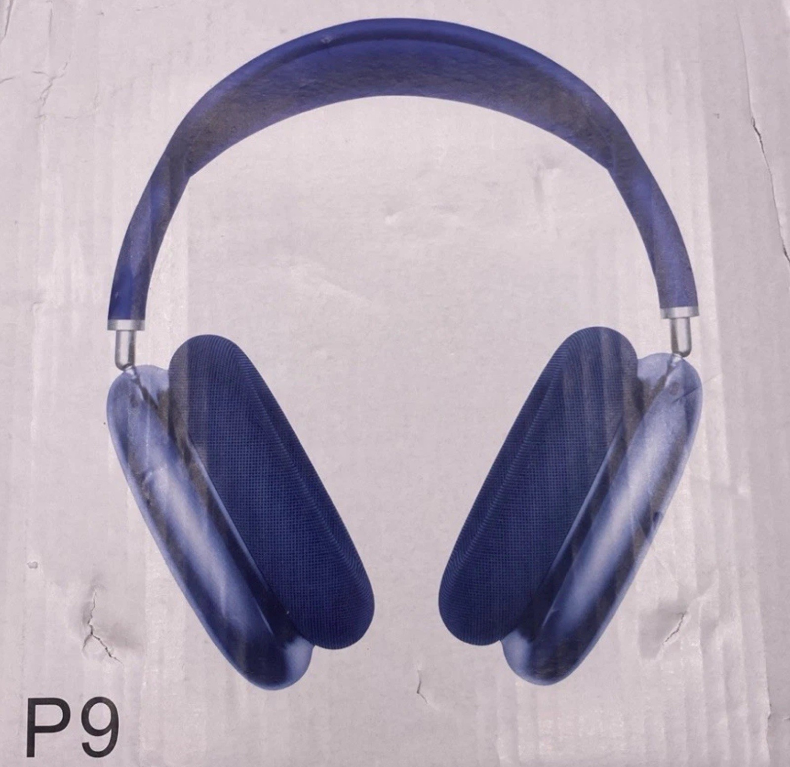 New P9 WIRELESS Hi FI Stereo Headphones Navy Blue Gamer Headset NIB ATL125