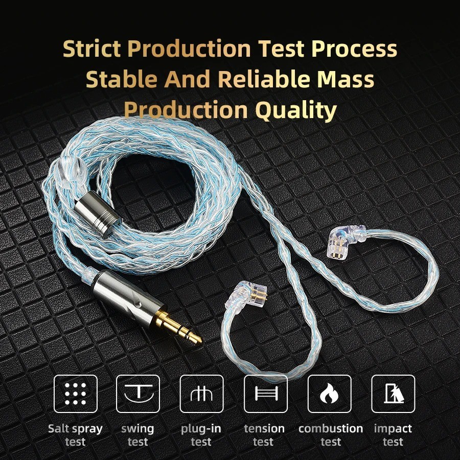 QKZ T1 Upgrade Cable 0.75mm QDC 3.5mm for KZ ZSN Pro EDX TRN Earphones