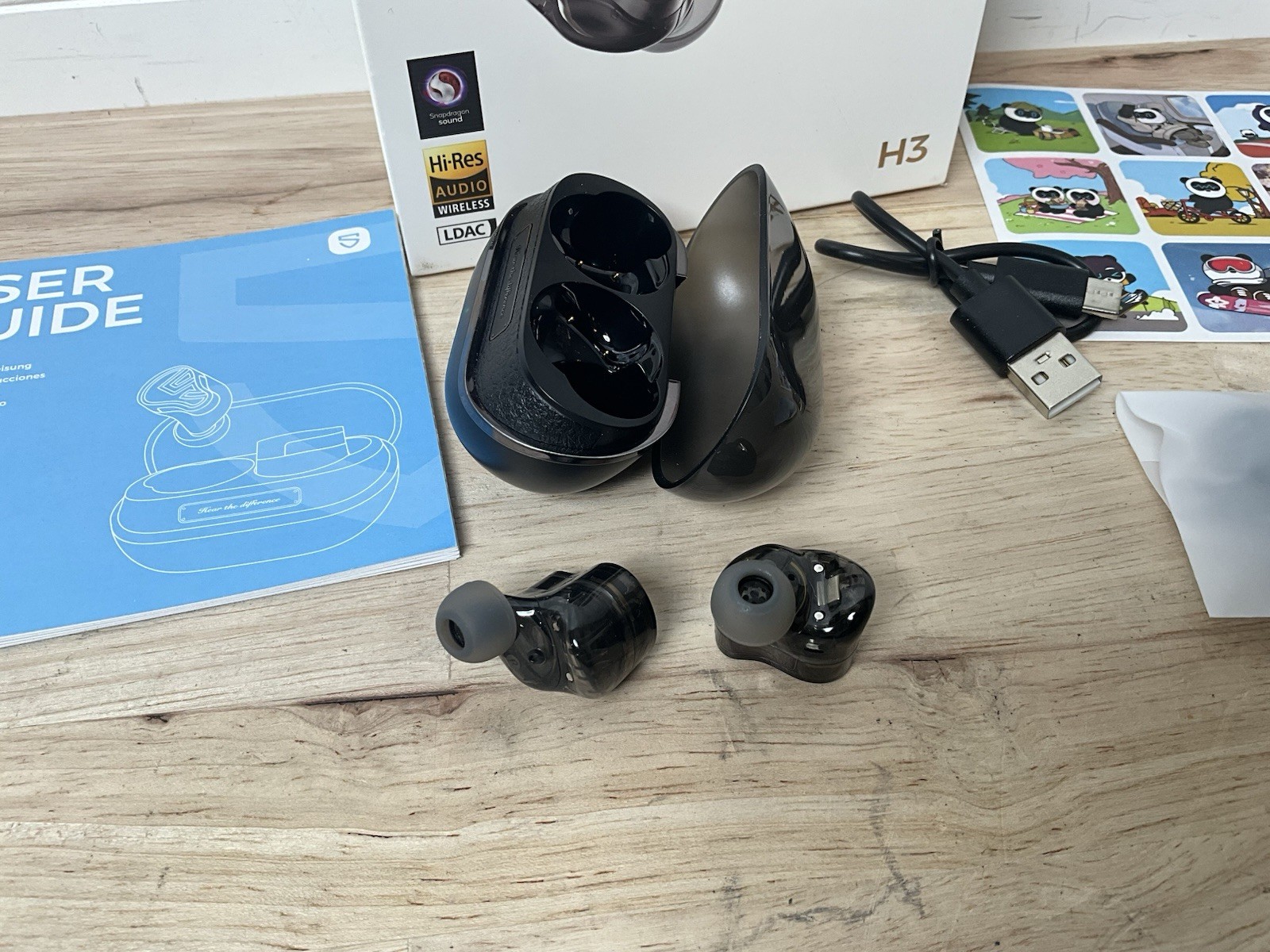 SOUND PEATS H3 HI-RES Wireless Earbuds TITANIUM BLACK