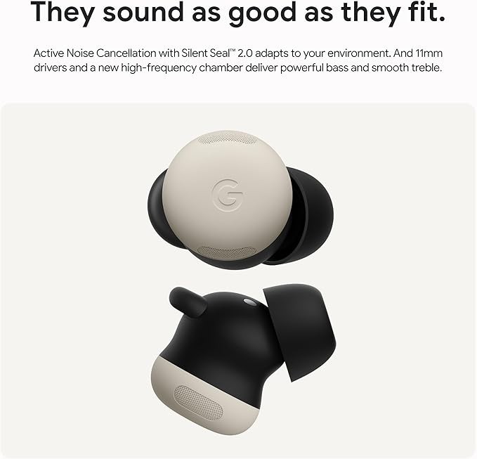 Google Pixel Buds Pro 2 Hazel Wireless ANC Earbuds Bluetooth Noise Canceling New