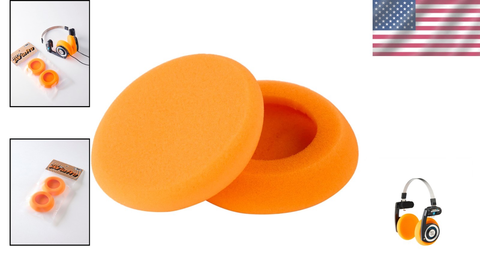 Upgrade Your Koss Porta Pro: Orange Memory Foam Earpads for Enhanced Audio