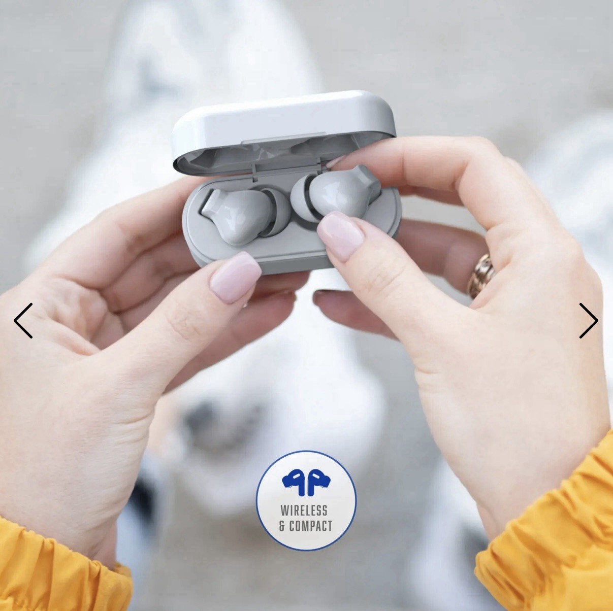 Tzumi SoundMates Pro ANC Bluetooth 5.0 Wireless Earbuds – White
