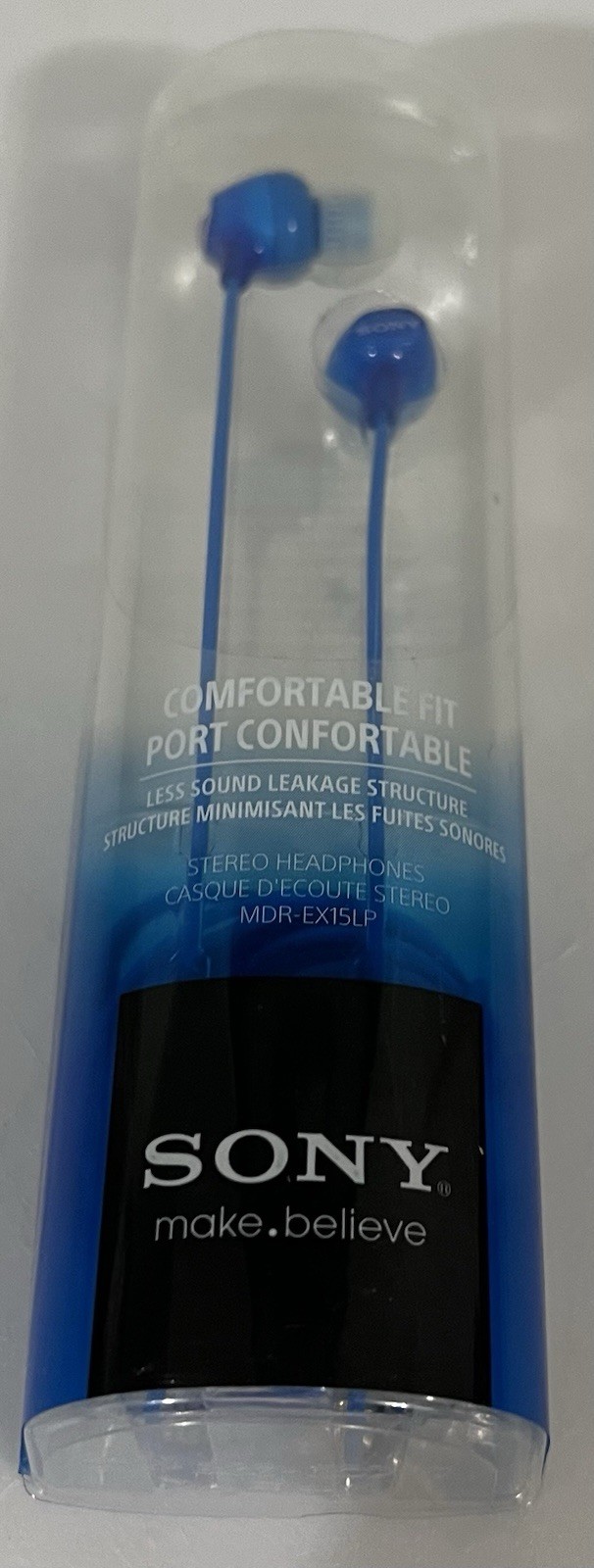 Sony MDR-EX15LPLIC Wired Headphones in Blue – New